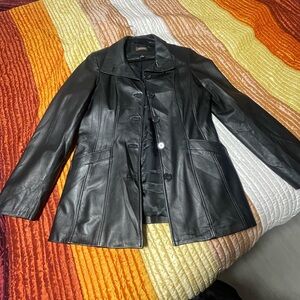 Danier Black Leather Jacket women